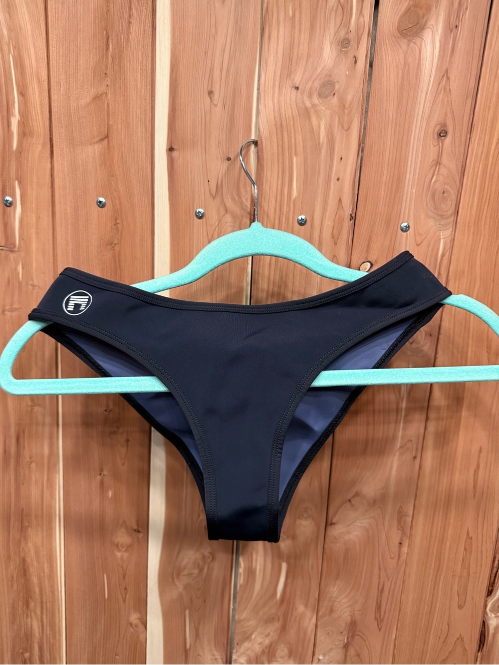 Women's Matuse Reversible Black Blue Wetsuit Bikini Bottom - Classic Swim Brief